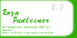 roza pudleiner business card